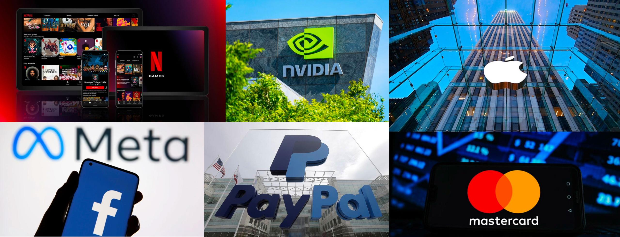 Explain the reasons of buying US stock Netflix (NFLX), Nvidia (NVDA), Meta (FB) and Paypal (PYPL) and selling Apple (AAPL) and MasterCard (MA) and share my views.